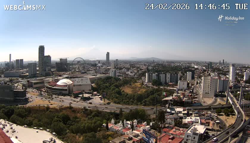 Puebla de Zaragoza City Skyline Live Cam - Puebla, Estado de Puebla, Mexico
