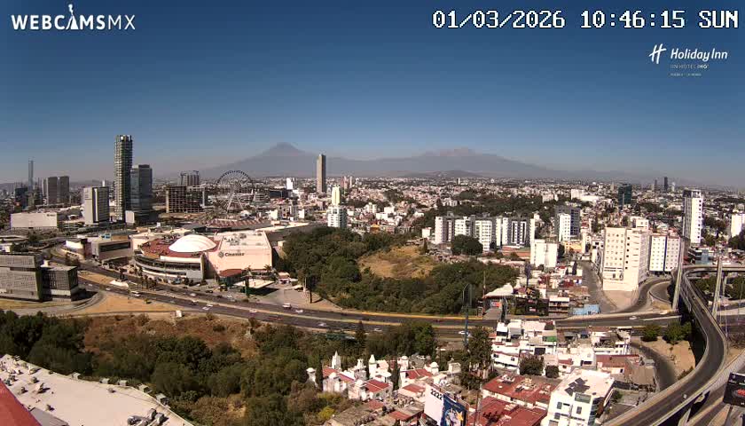 Puebla de Zaragoza City Skyline Live Cam - Puebla, Estado de Puebla, Mexico