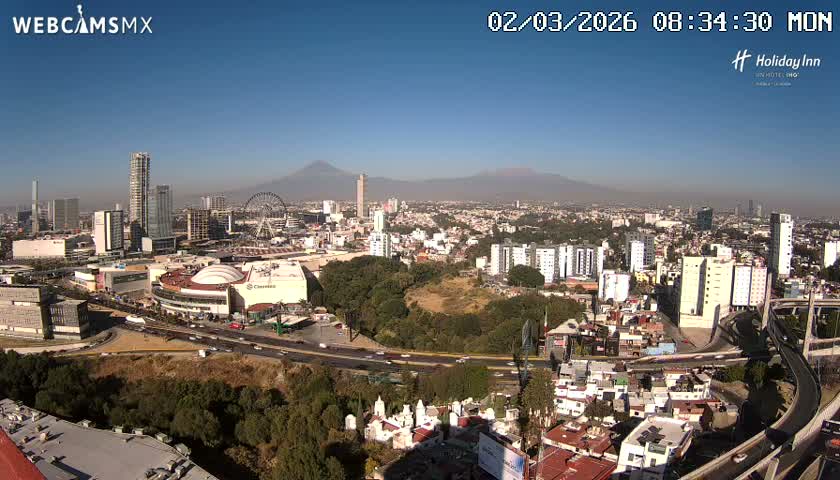 Puebla de Zaragoza City Skyline Live Cam - Puebla, Estado de Puebla, Mexico