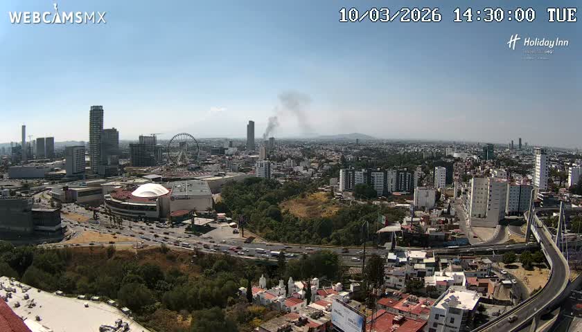 Puebla de Zaragoza City Skyline Live Cam - Puebla, Estado de Puebla, Mexico