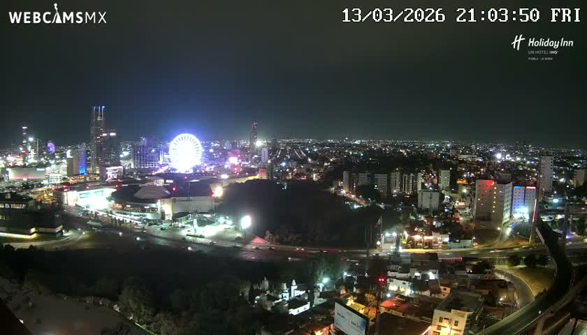 Puebla de Zaragoza City Skyline Live Cam - Puebla, Estado de Puebla, Mexico