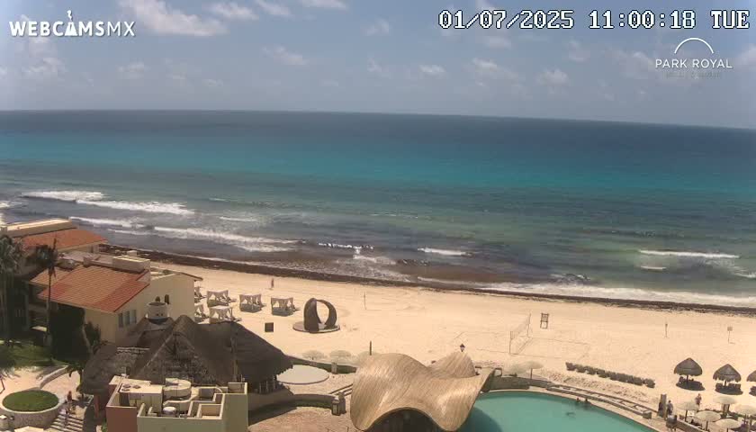 Cancún (Cancun) Playa Marlin Beach Live Cam - Benito Juarez, Quintana Roo, Mexico