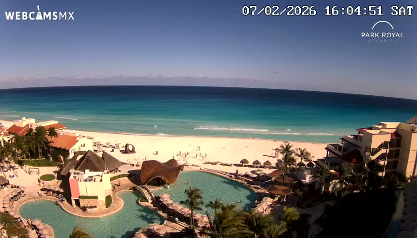 Cancún (Cancun) Playa Marlin Beach Live Cam - Benito Juarez, Quintana Roo, Mexico
