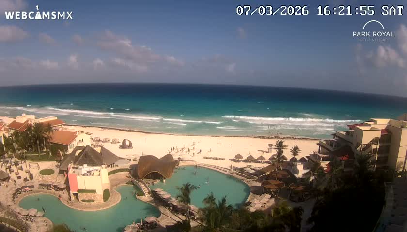 Cancún (Cancun) Playa Marlin Beach Live Cam - Benito Juarez, Quintana Roo, Mexico