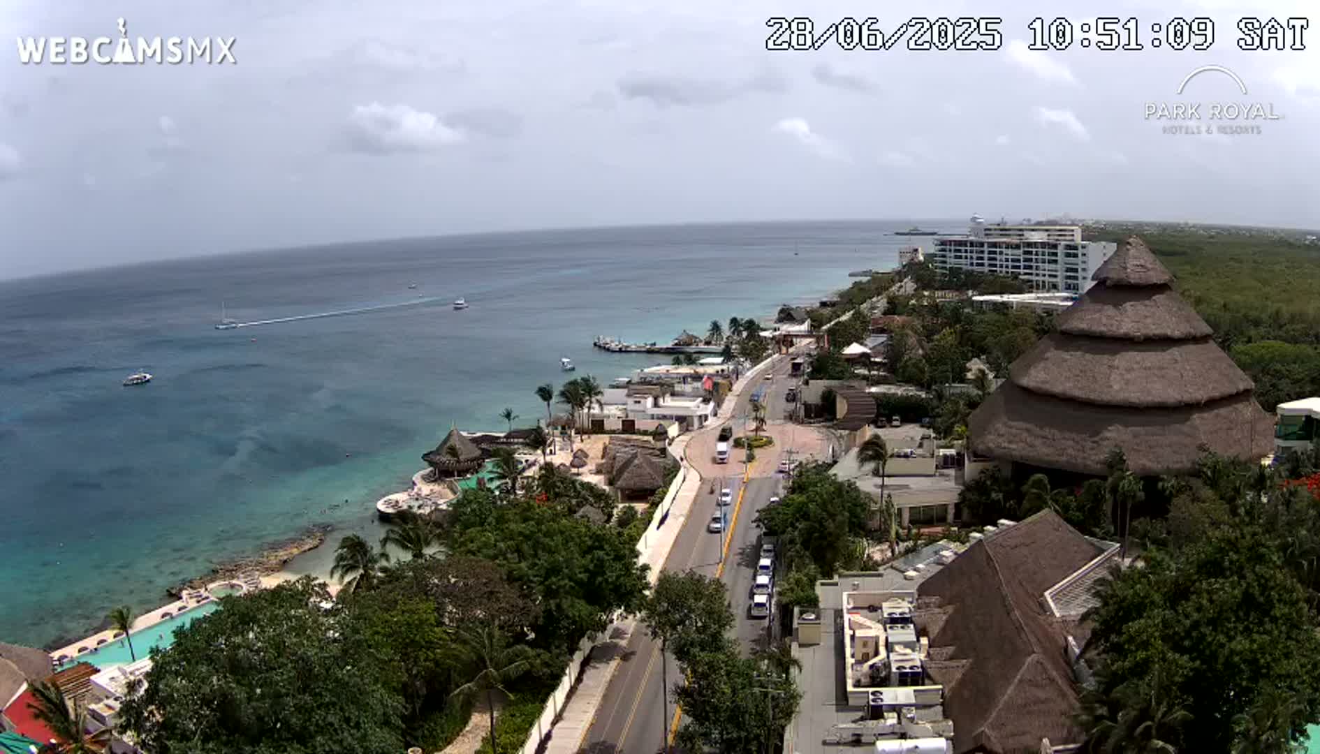 Cozumel Coast & City Skyline Live Cam - Municipio de Cozumel, Quintana Roo, Mexico