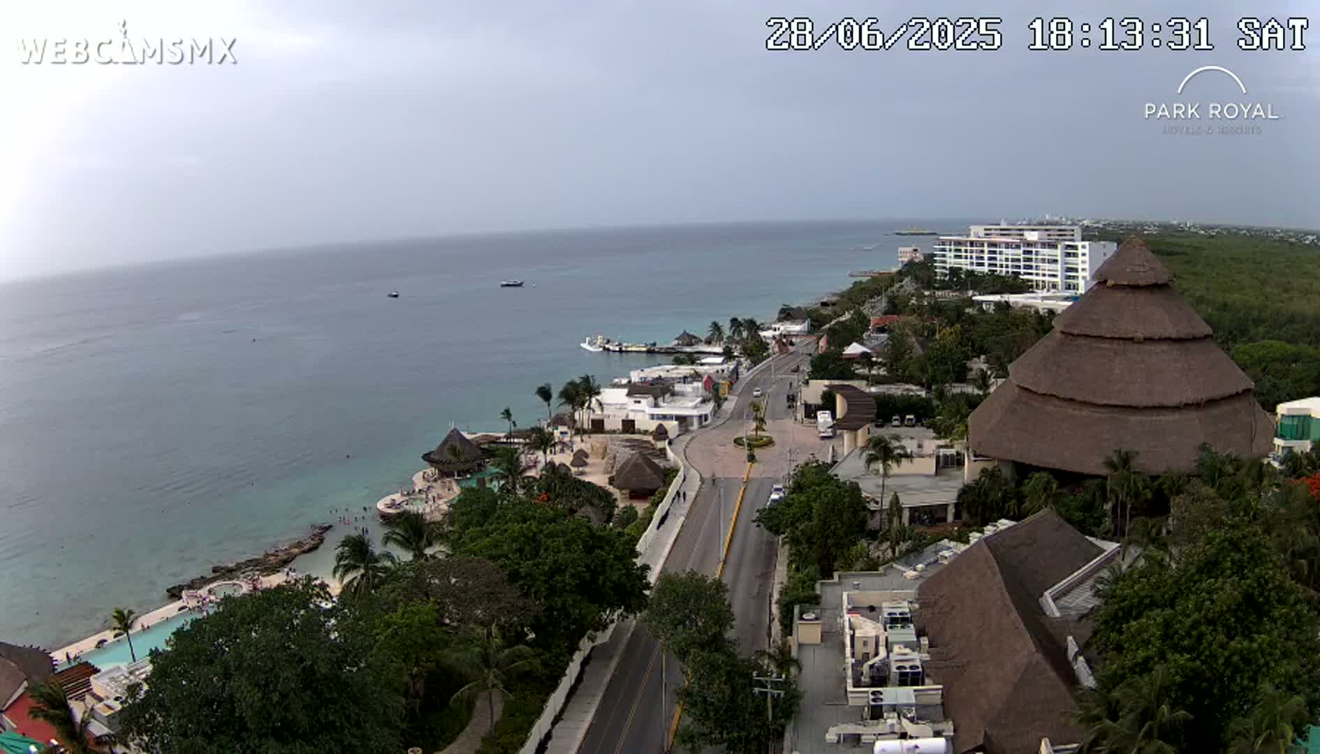 Cozumel Coast & City Skyline Live Cam - Municipio de Cozumel, Quintana Roo, Mexico