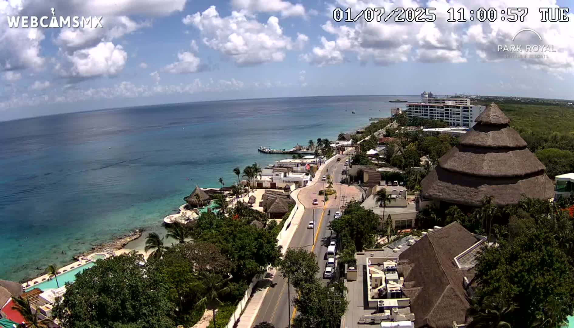 Cozumel Coast & City Skyline Live Cam - Municipio de Cozumel, Quintana Roo, Mexico