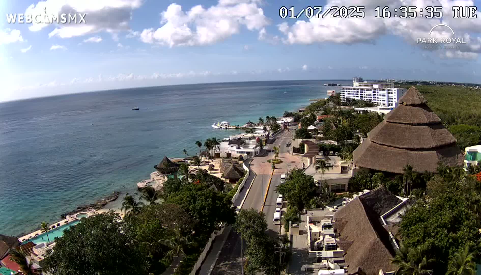 Cozumel Coast & City Skyline Live Cam - Municipio de Cozumel, Quintana Roo, Mexico