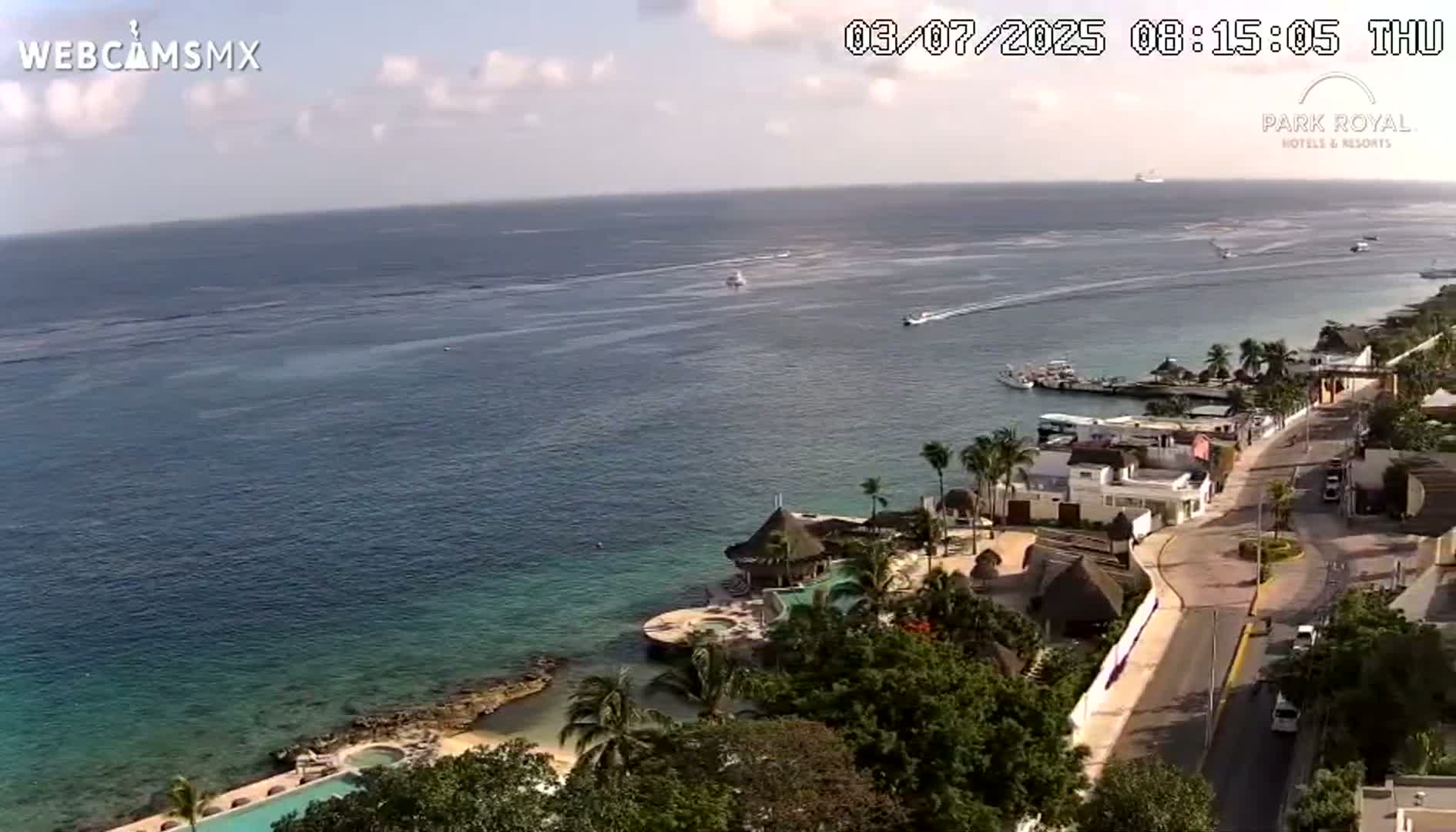 Cozumel Coast & City Skyline Live Cam - Municipio de Cozumel, Quintana Roo, Mexico