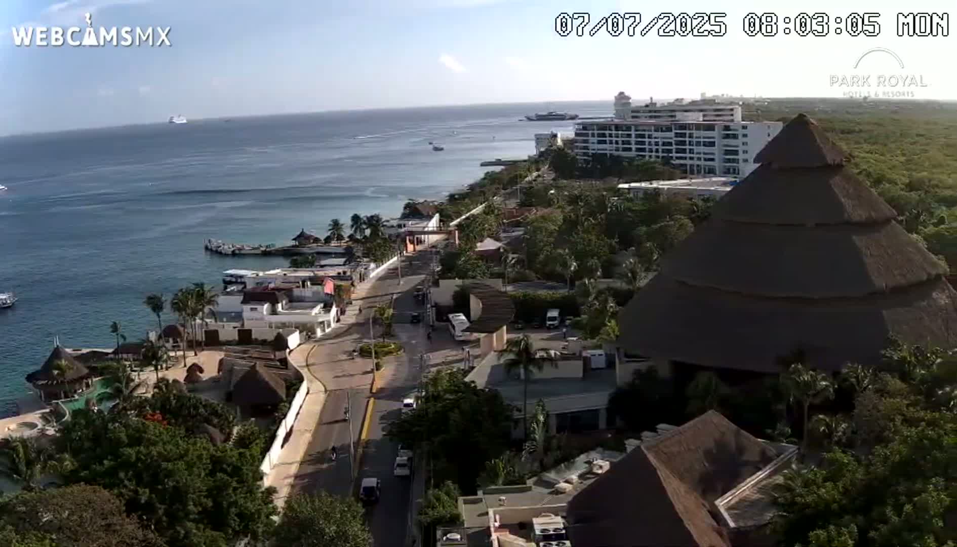 Cozumel Coast & City Skyline Live Cam - Municipio de Cozumel, Quintana Roo, Mexico