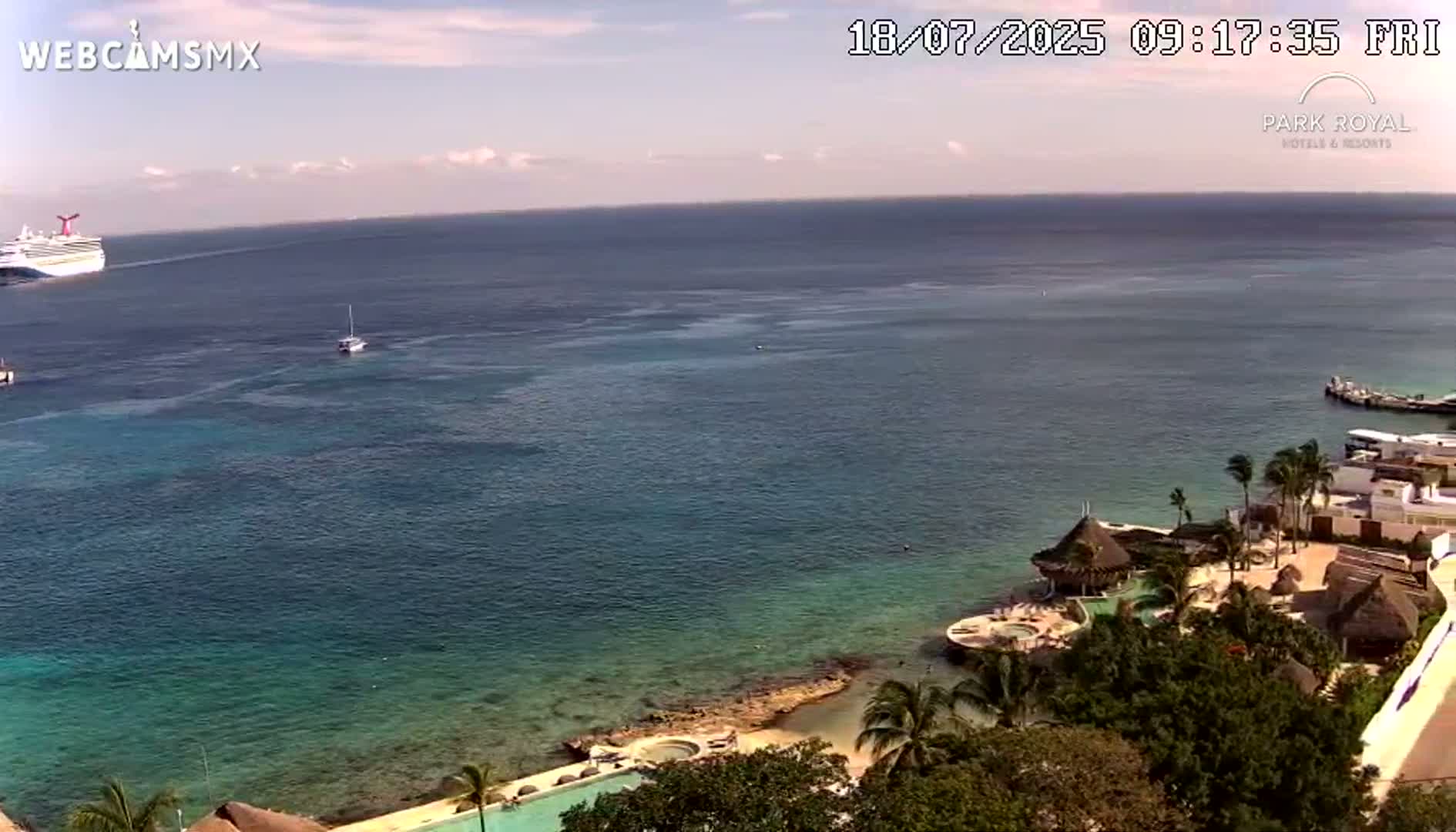 Cozumel Coast & City Skyline Live Cam - Municipio de Cozumel, Quintana Roo, Mexico