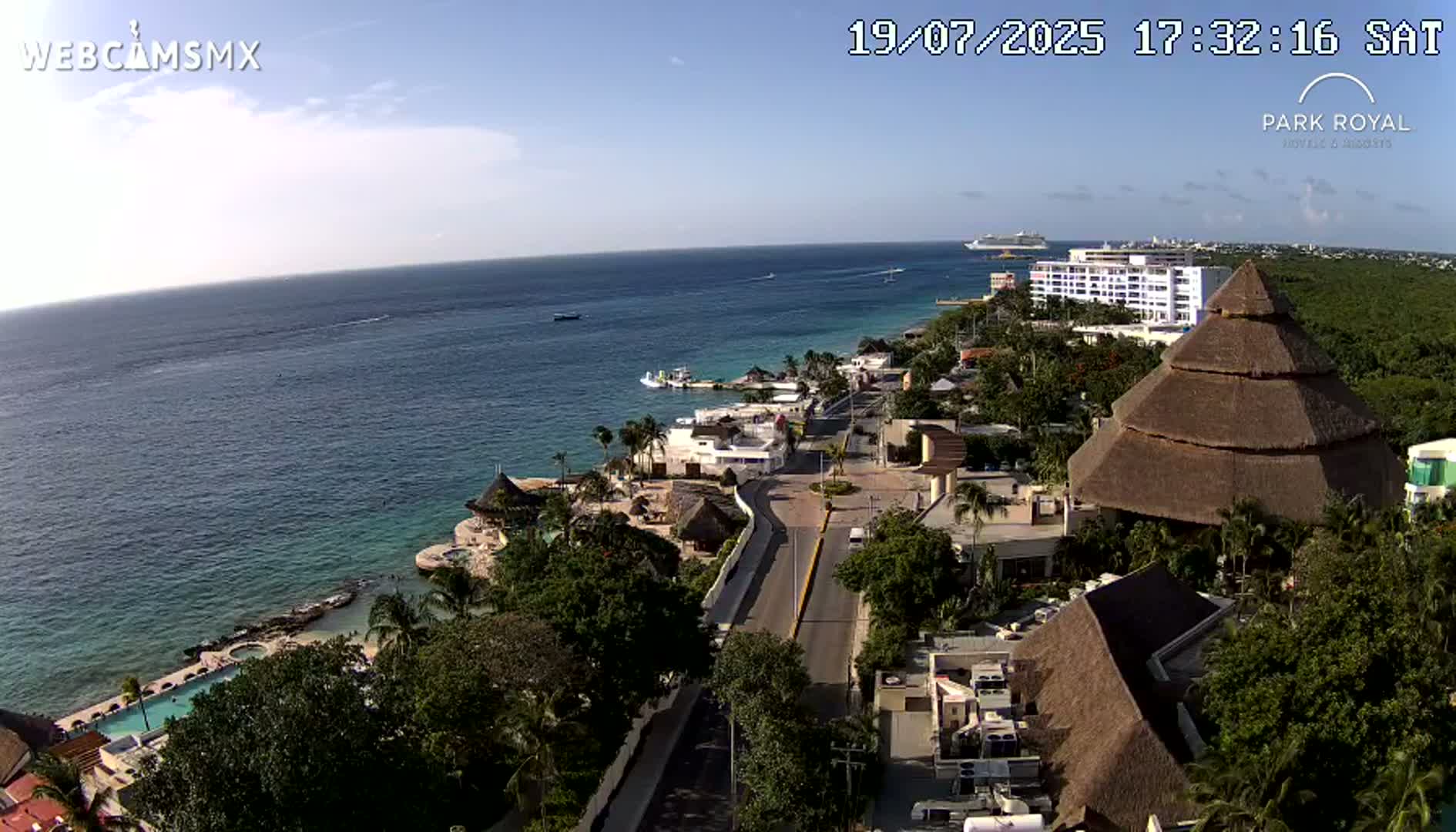 Cozumel Coast & City Skyline Live Cam - Municipio de Cozumel, Quintana Roo, Mexico