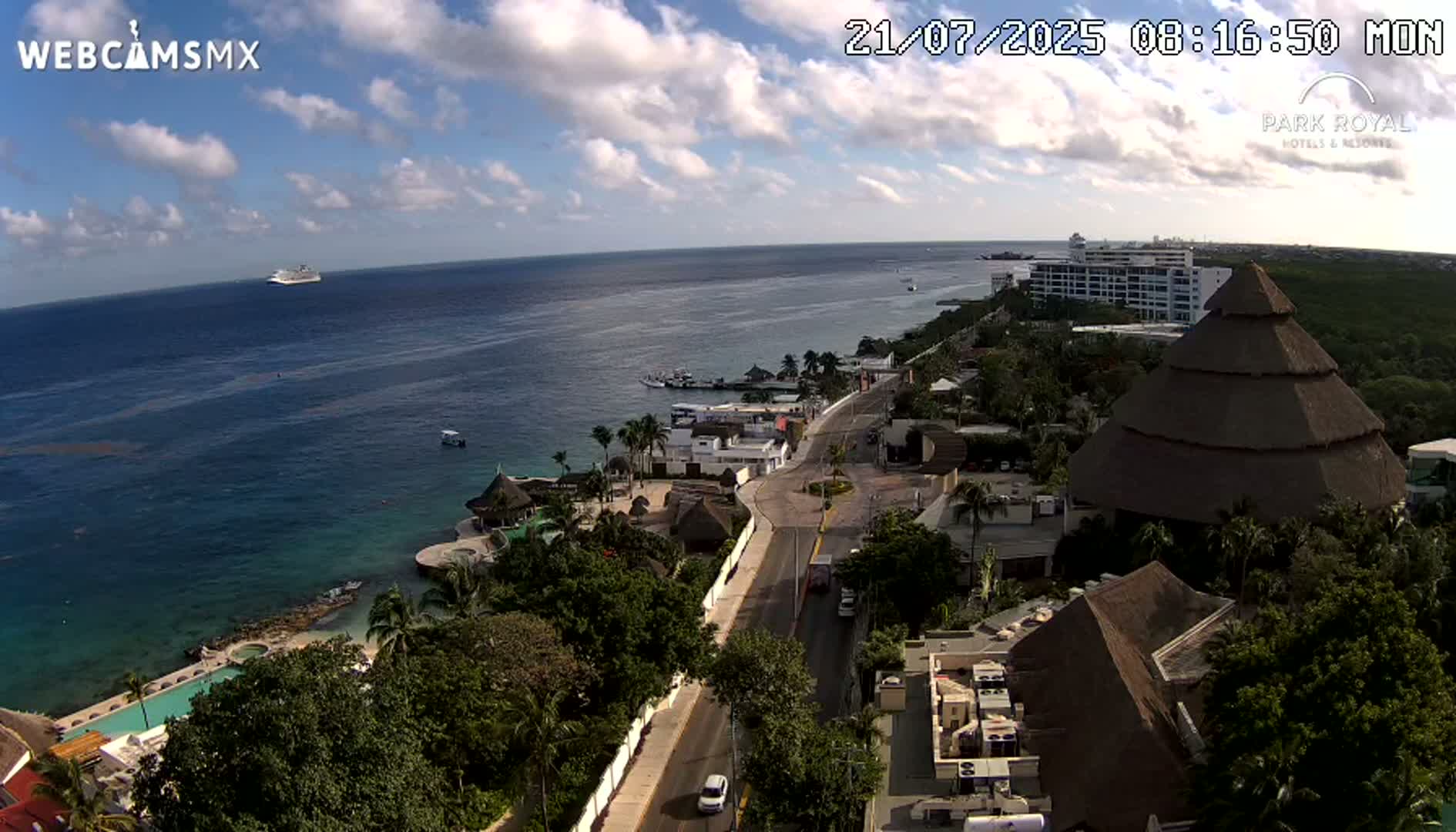 Cozumel Coast & City Skyline Live Cam - Municipio de Cozumel, Quintana Roo, Mexico