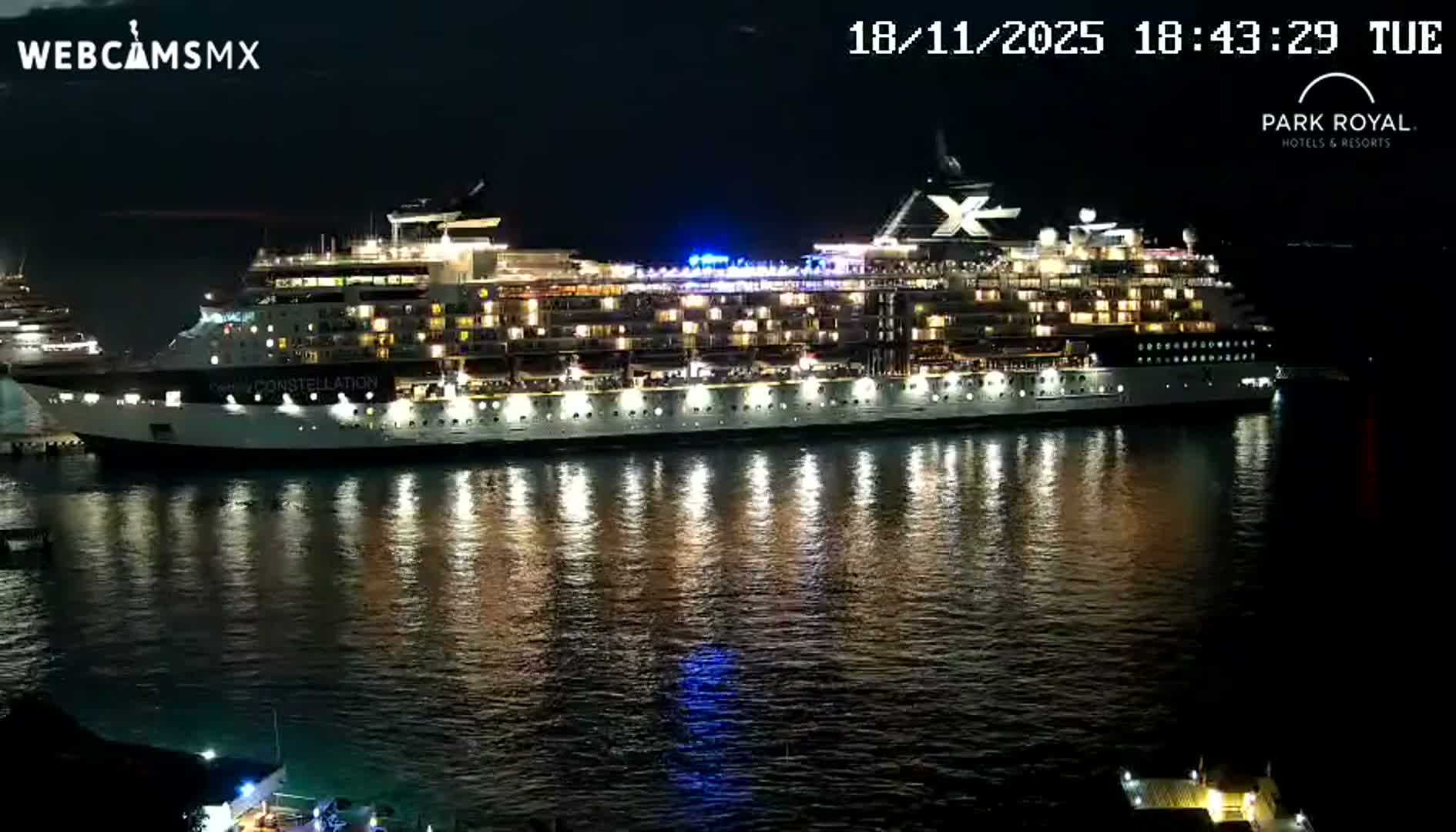 Cozumel Coast & City Skyline Live Cam - San Mugiel de Cozumel, Municipio de Cozumel, Quintana Roo, Mexico