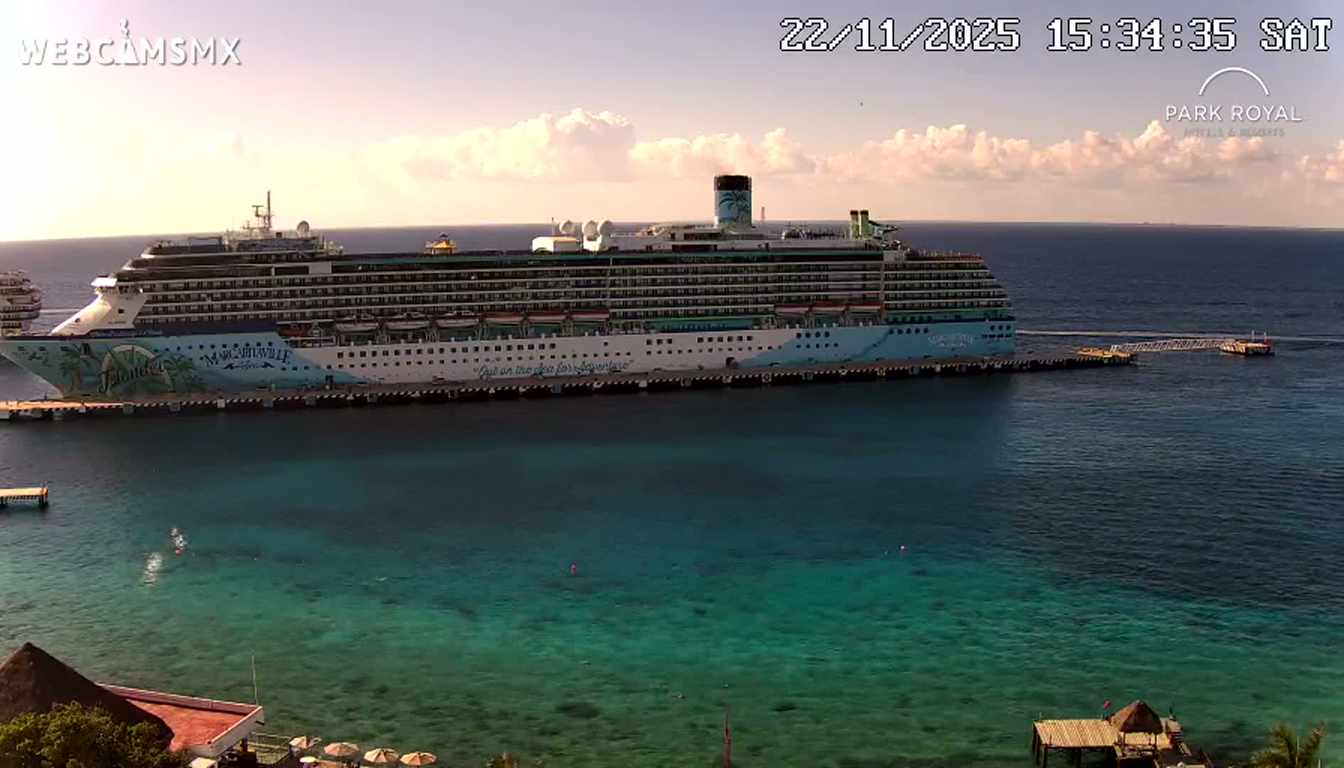 Cozumel Coast & City Skyline Live Cam - San Mugiel de Cozumel, Municipio de Cozumel, Quintana Roo, Mexico