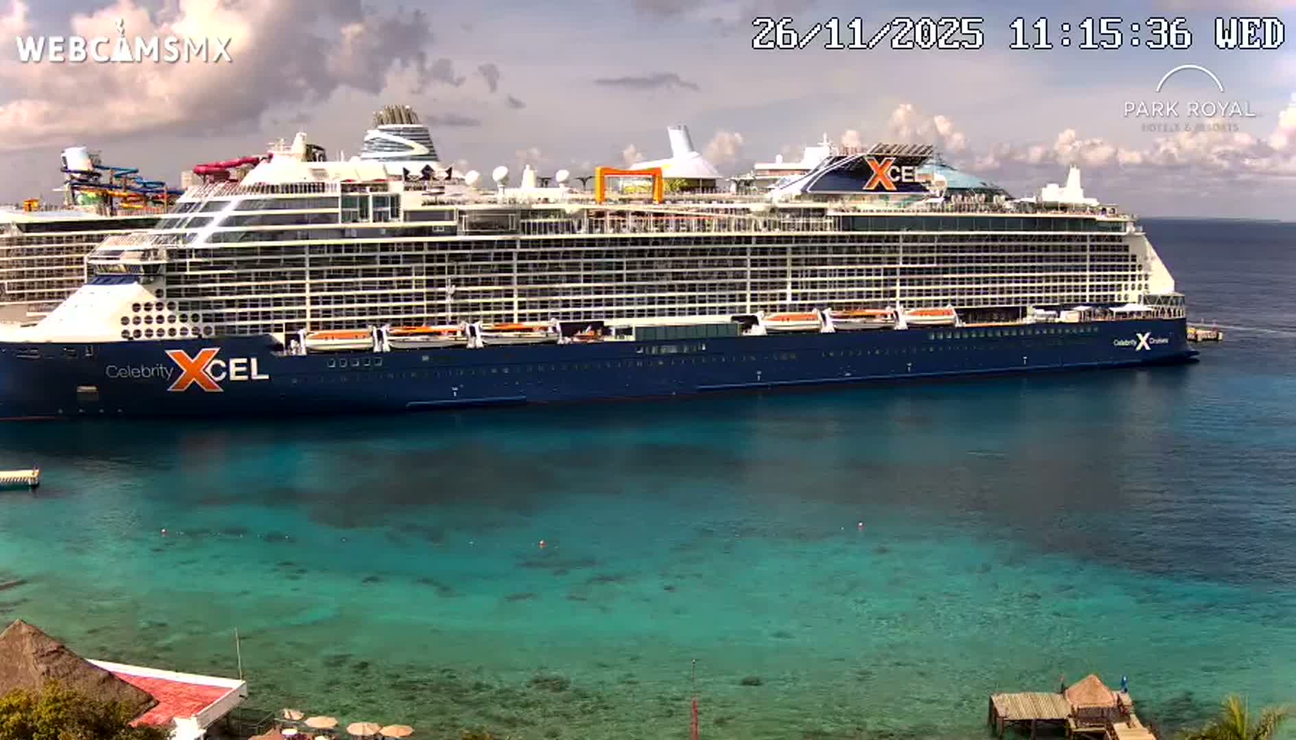 Cozumel Coast & City Skyline Live Cam - San Mugiel de Cozumel, Municipio de Cozumel, Quintana Roo, Mexico