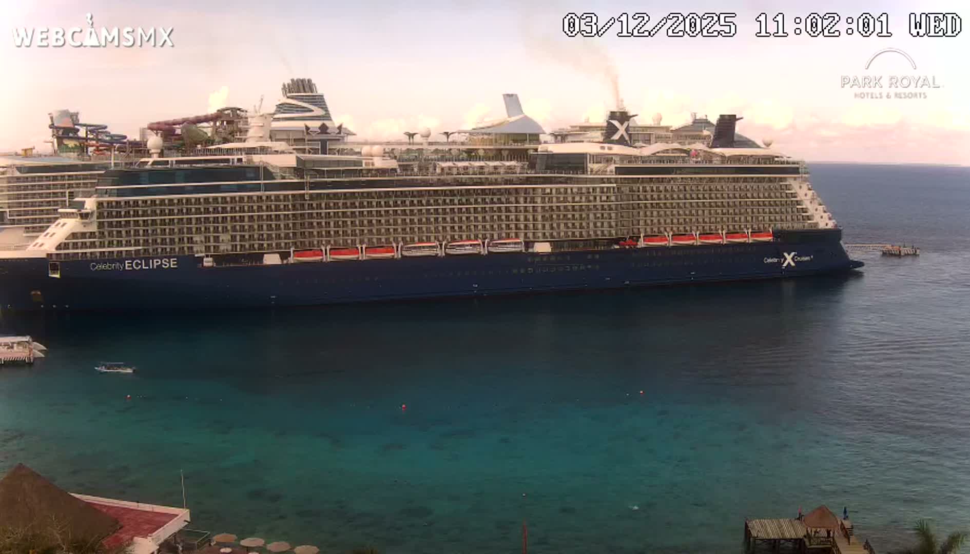 Cozumel Coast & City Skyline Live Cam - San Mugiel de Cozumel, Municipio de Cozumel, Quintana Roo, Mexico