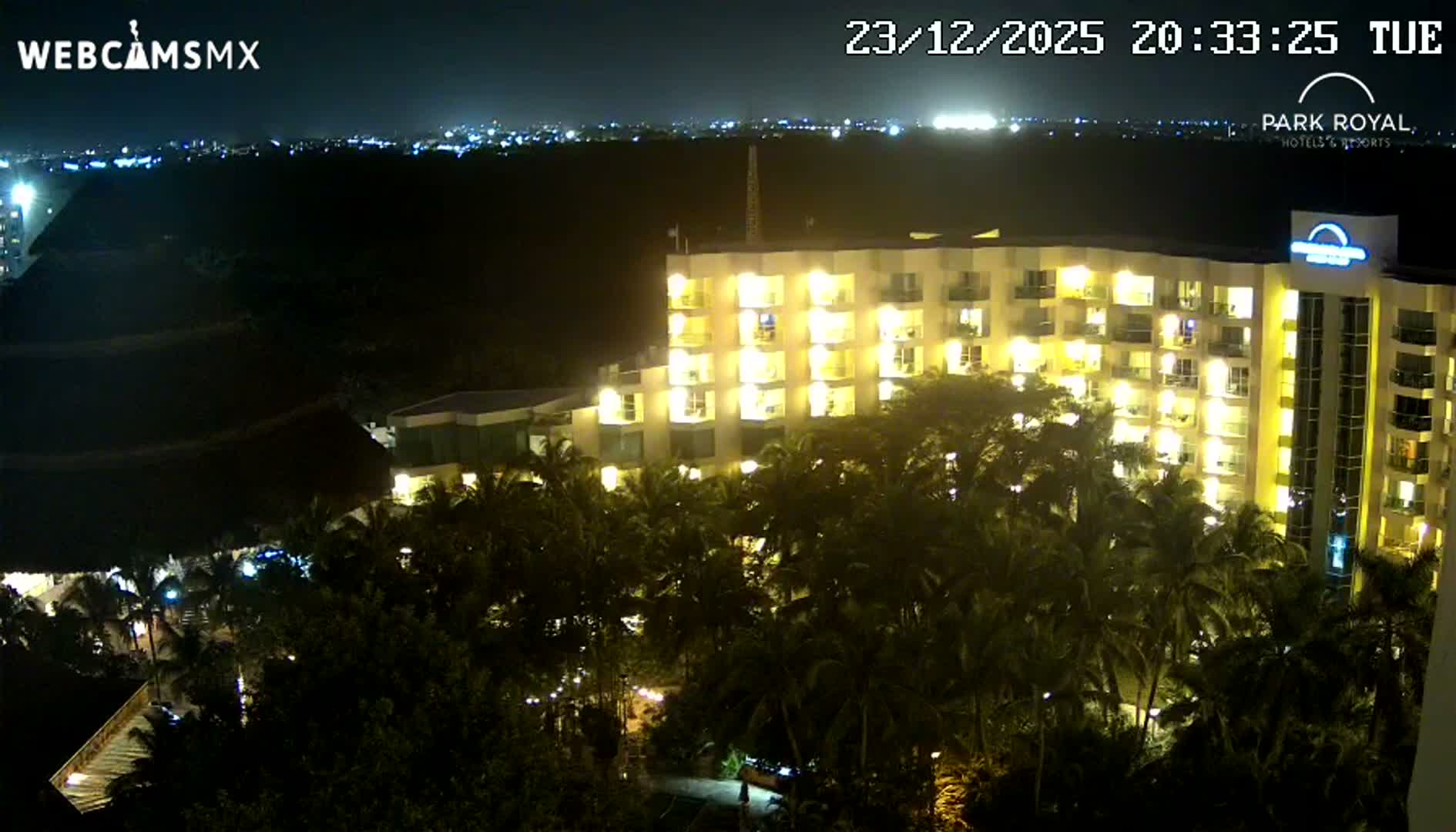 Cozumel Coast & City Skyline Live Cam - San Mugiel de Cozumel, Municipio de Cozumel, Quintana Roo, Mexico