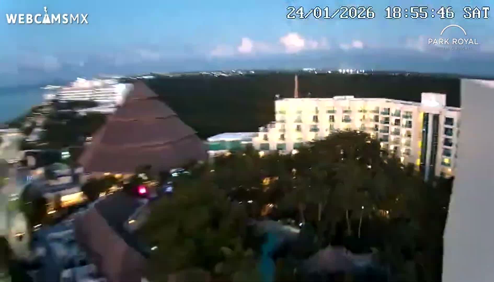 Cozumel Coast & City Skyline Live Cam - San Mugiel de Cozumel, Municipio de Cozumel, Quintana Roo, Mexico