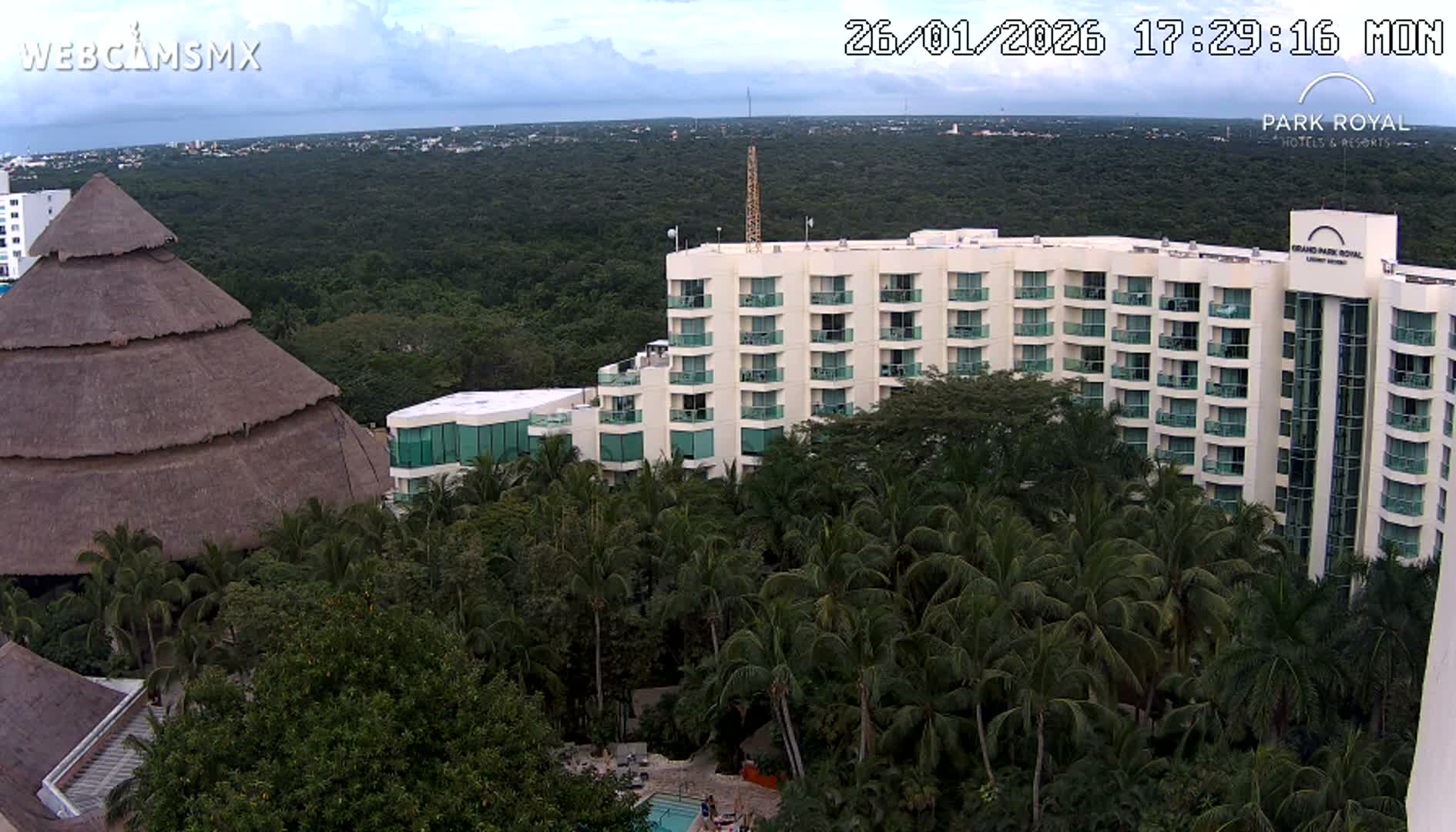 Cozumel Coast & City Skyline Live Cam - San Mugiel de Cozumel, Municipio de Cozumel, Quintana Roo, Mexico