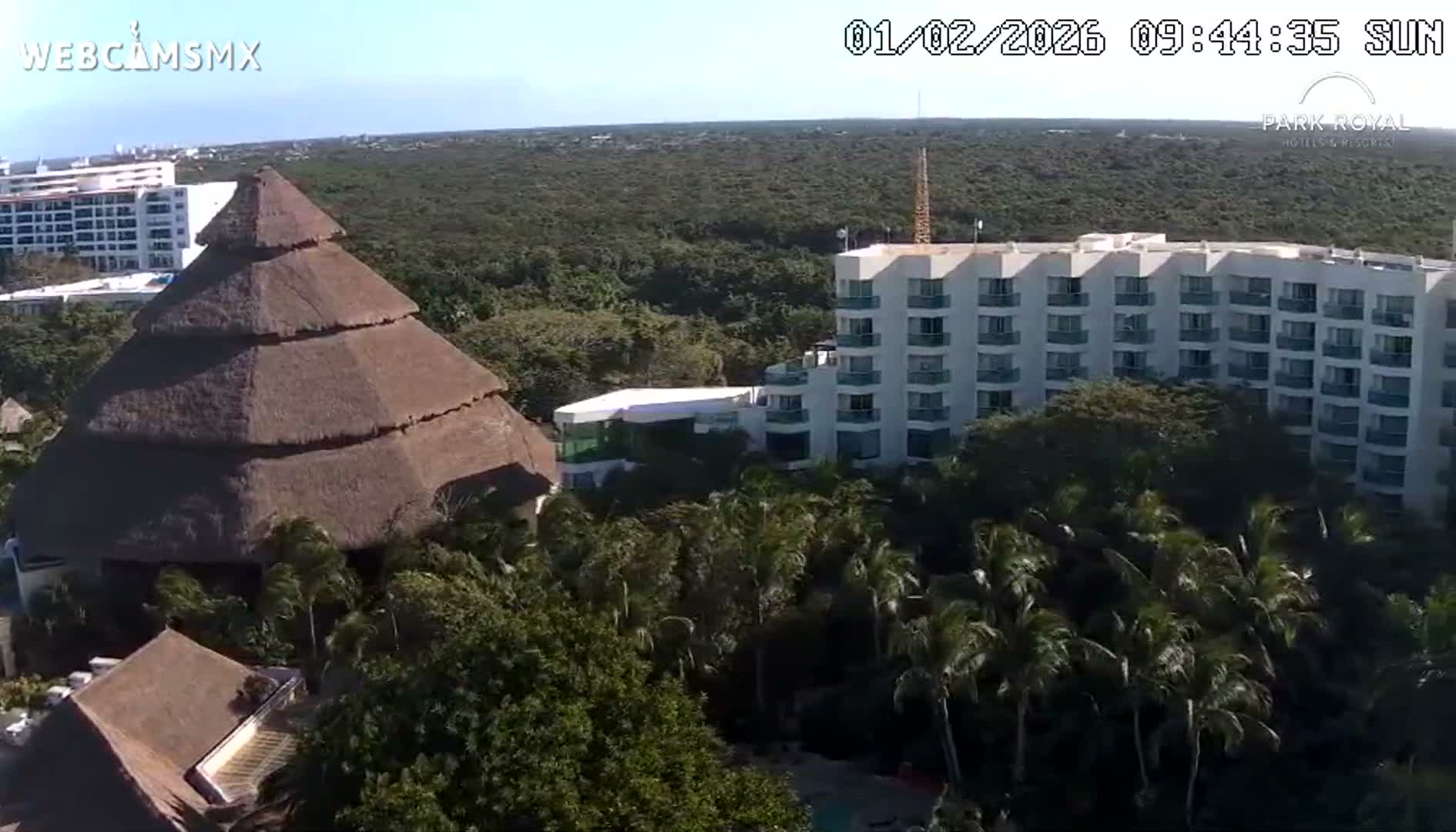 Cozumel Coast & City Skyline Live Cam - San Mugiel de Cozumel, Municipio de Cozumel, Quintana Roo, Mexico