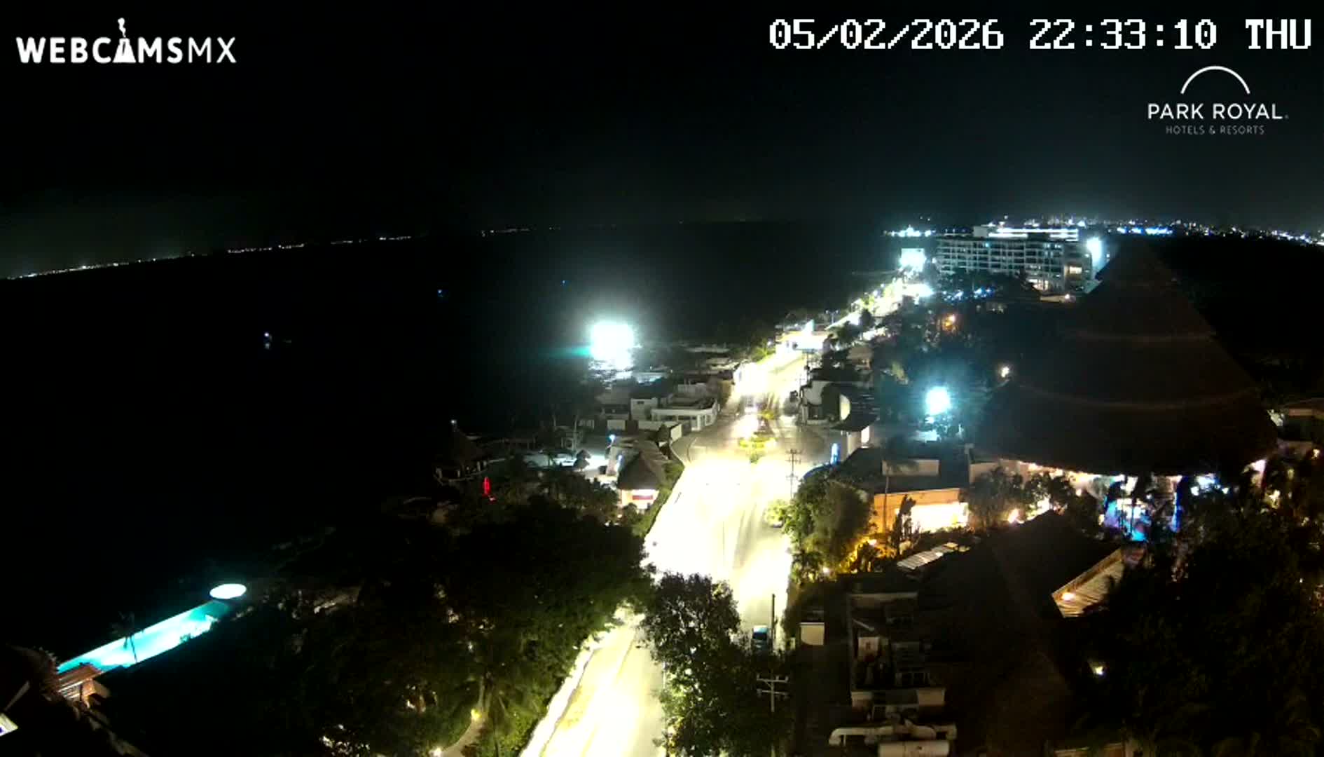 Cozumel Coast & City Skyline Live Cam - San Mugiel de Cozumel, Municipio de Cozumel, Quintana Roo, Mexico