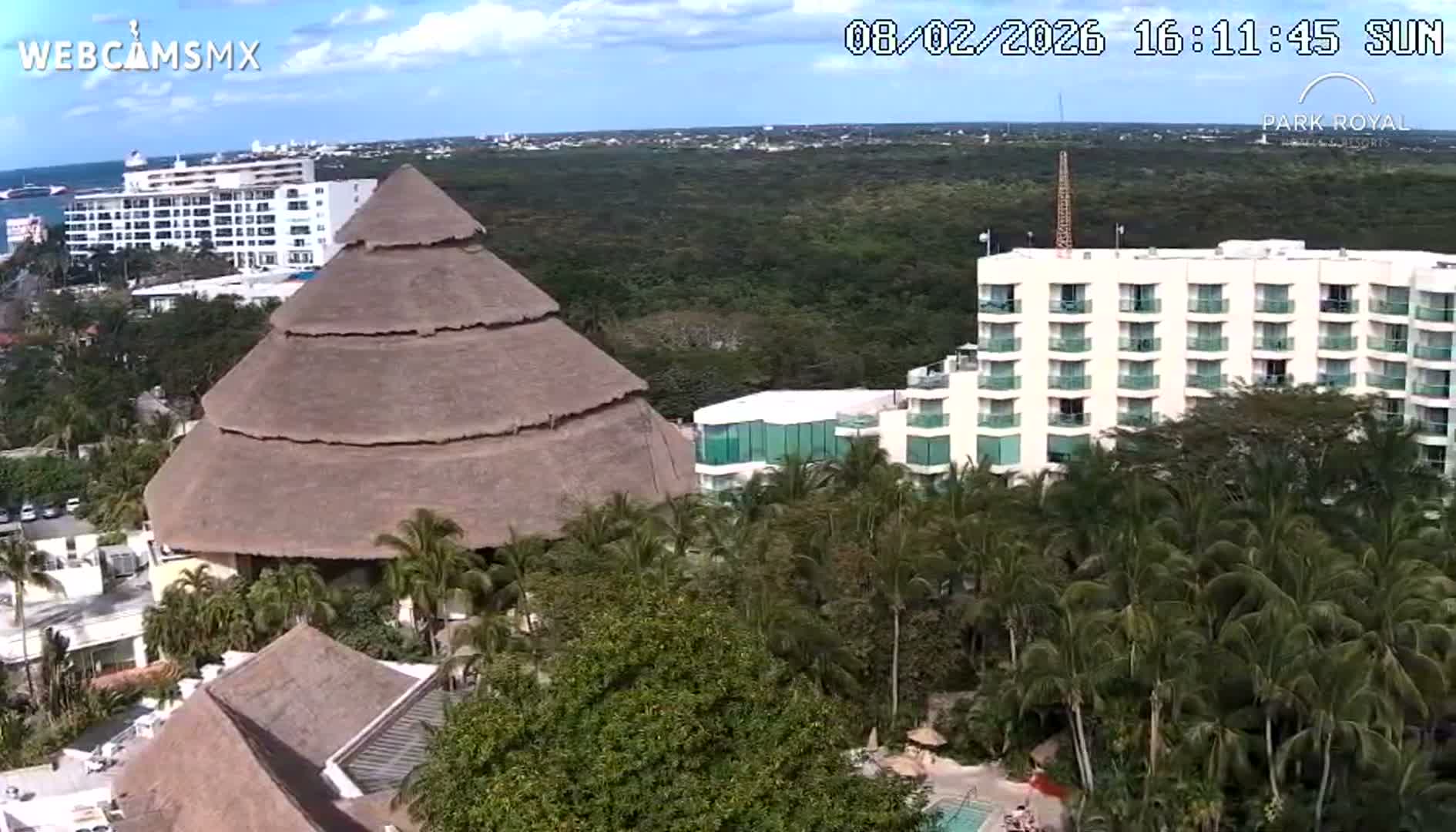 Cozumel Coast & City Skyline Live Cam - San Mugiel de Cozumel, Municipio de Cozumel, Quintana Roo, Mexico