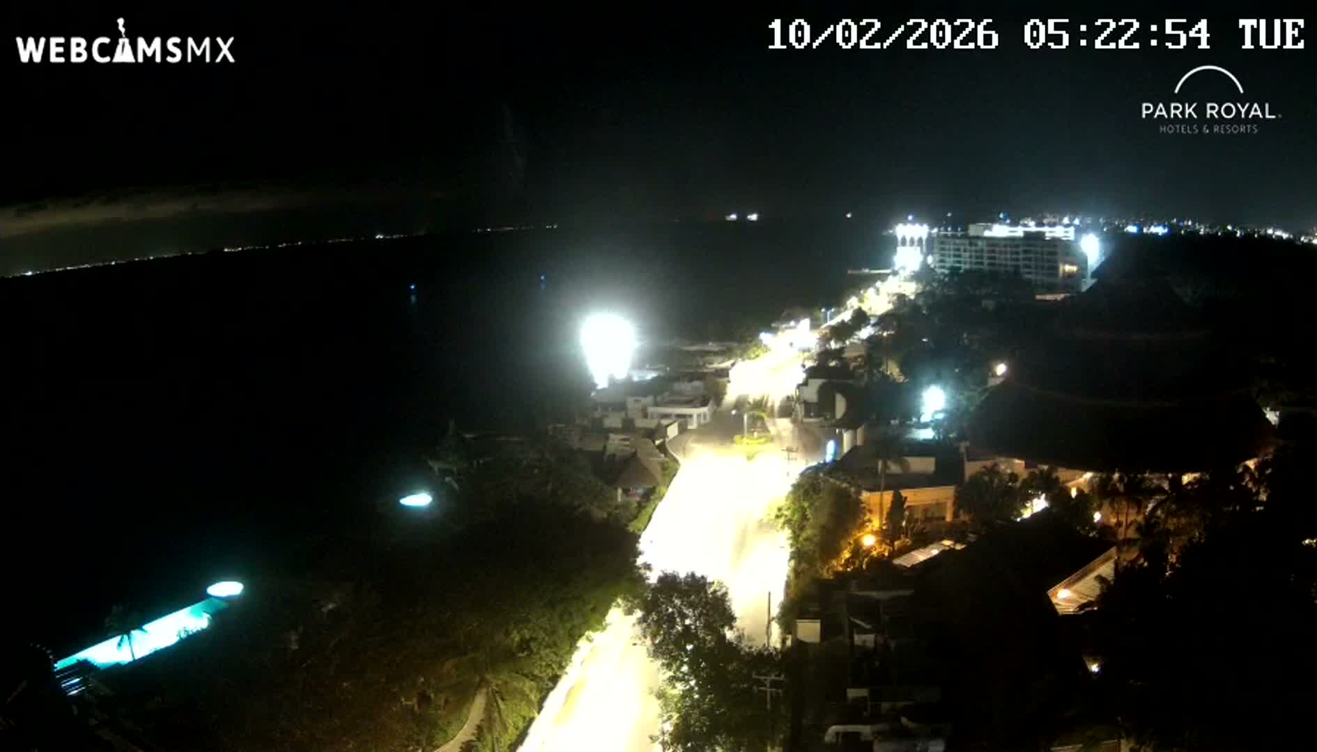 Cozumel Coast & City Skyline Live Cam - San Mugiel de Cozumel, Municipio de Cozumel, Quintana Roo, Mexico