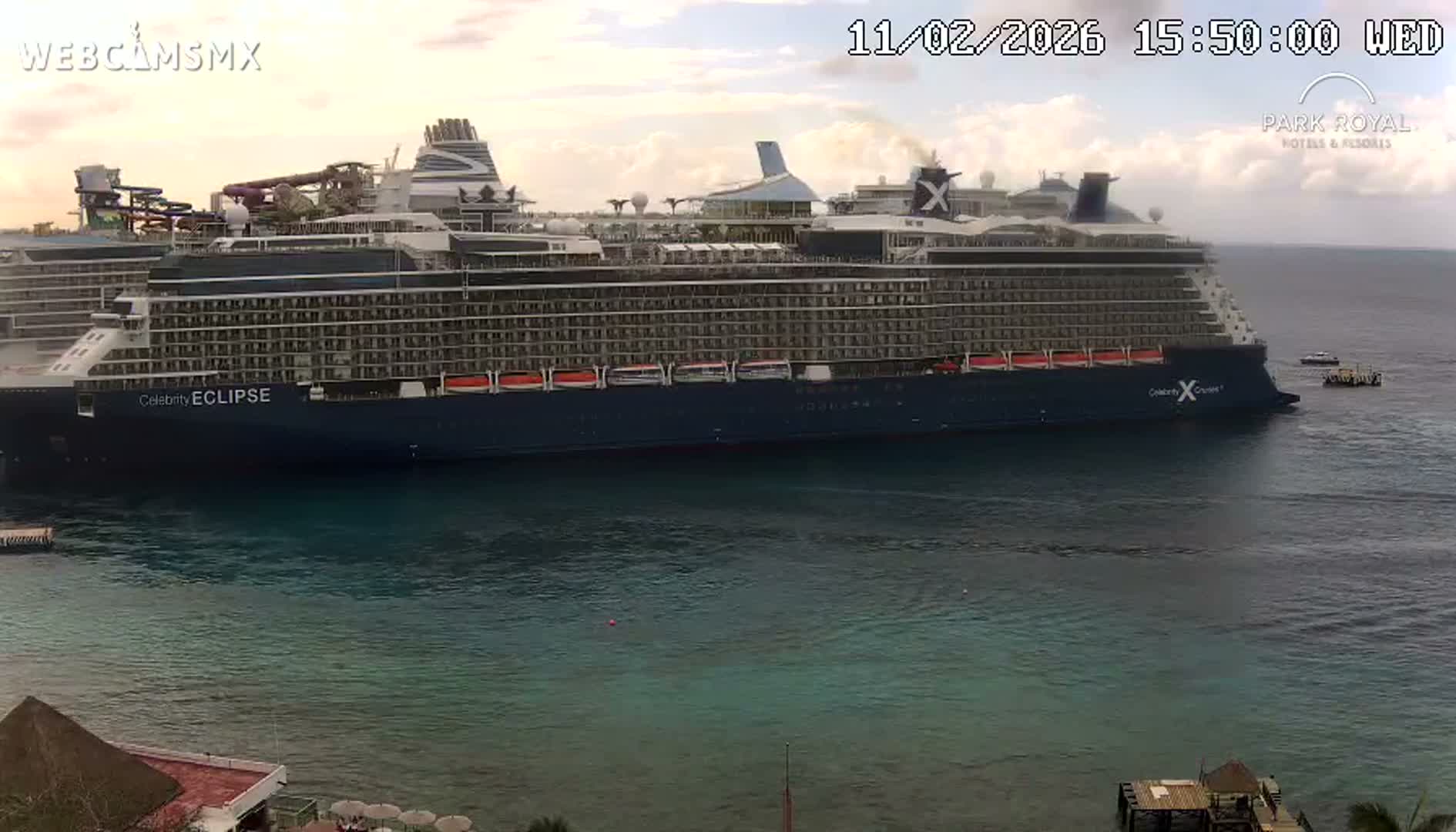 Cozumel Coast & City Skyline Live Cam - San Mugiel de Cozumel, Municipio de Cozumel, Quintana Roo, Mexico