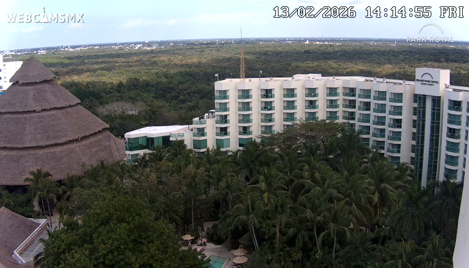 Cozumel Coast & City Skyline Live Cam - San Mugiel de Cozumel, Municipio de Cozumel, Quintana Roo, Mexico