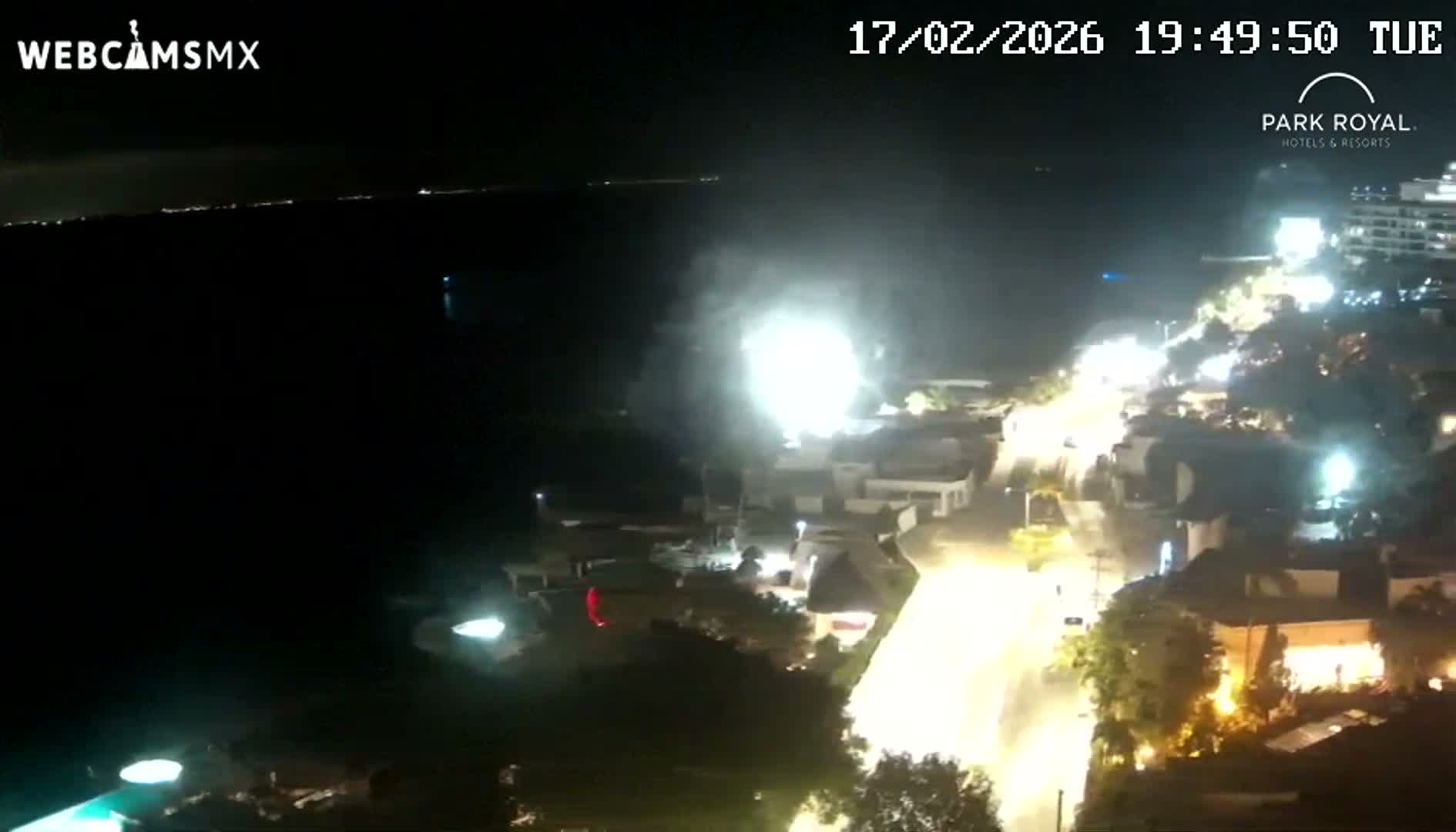 Cozumel Coast & City Skyline Live Cam - San Mugiel de Cozumel, Municipio de Cozumel, Quintana Roo, Mexico