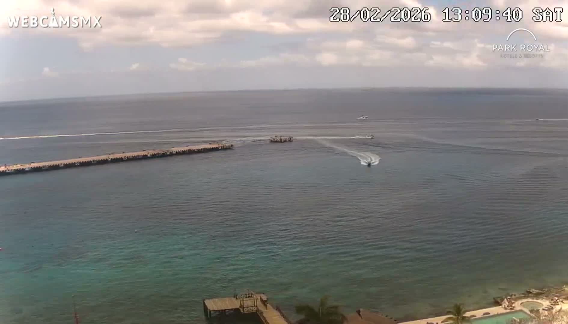 Cozumel Coast & City Skyline Live Cam - San Mugiel de Cozumel, Municipio de Cozumel, Quintana Roo, Mexico