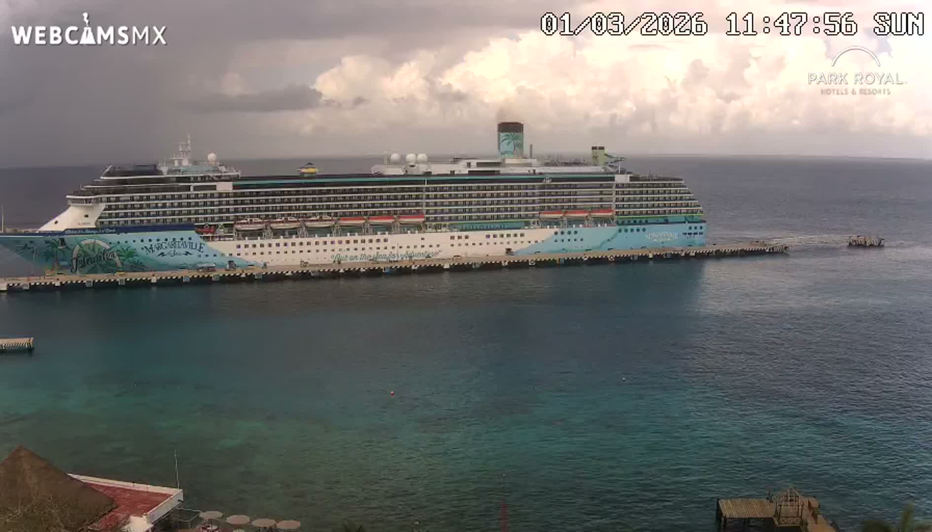 Cozumel Coast & City Skyline Live Cam - San Mugiel de Cozumel, Municipio de Cozumel, Quintana Roo, Mexico
