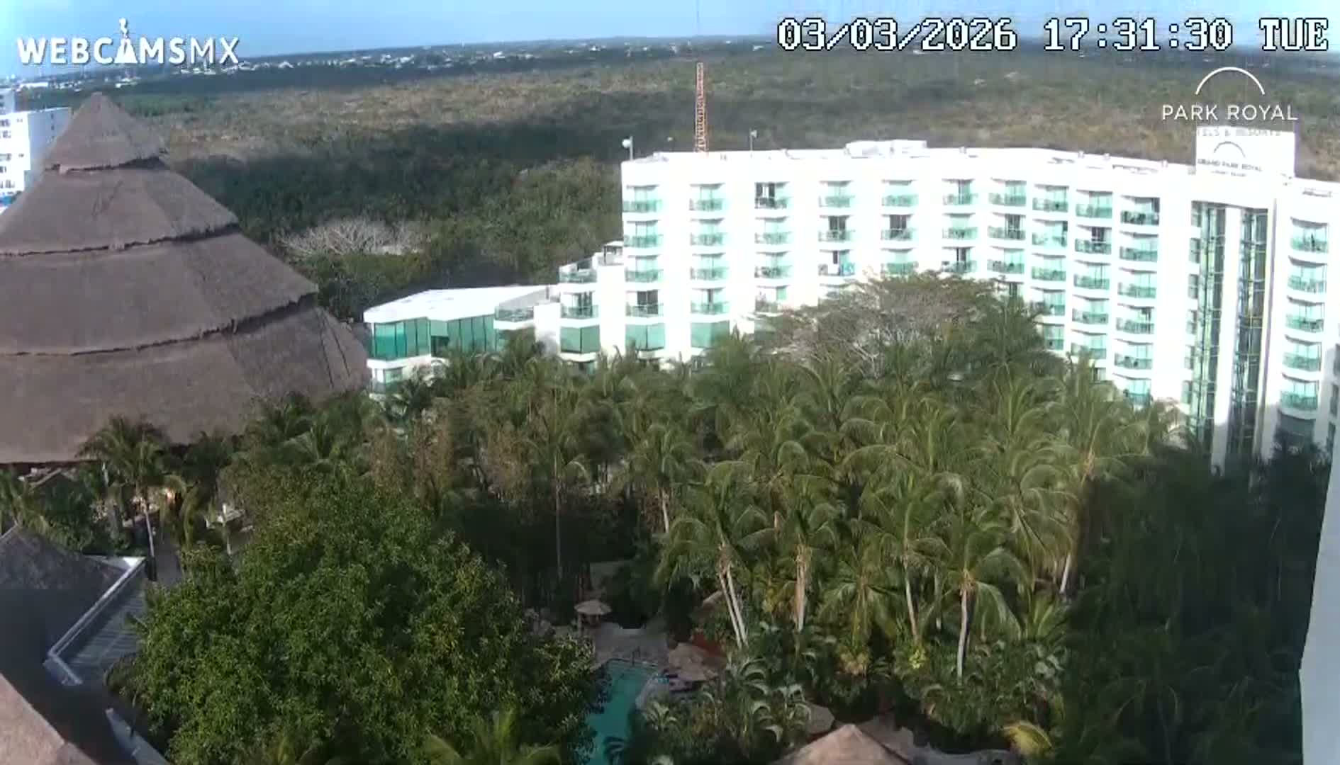 Cozumel Coast & City Skyline Live Cam - San Mugiel de Cozumel, Municipio de Cozumel, Quintana Roo, Mexico