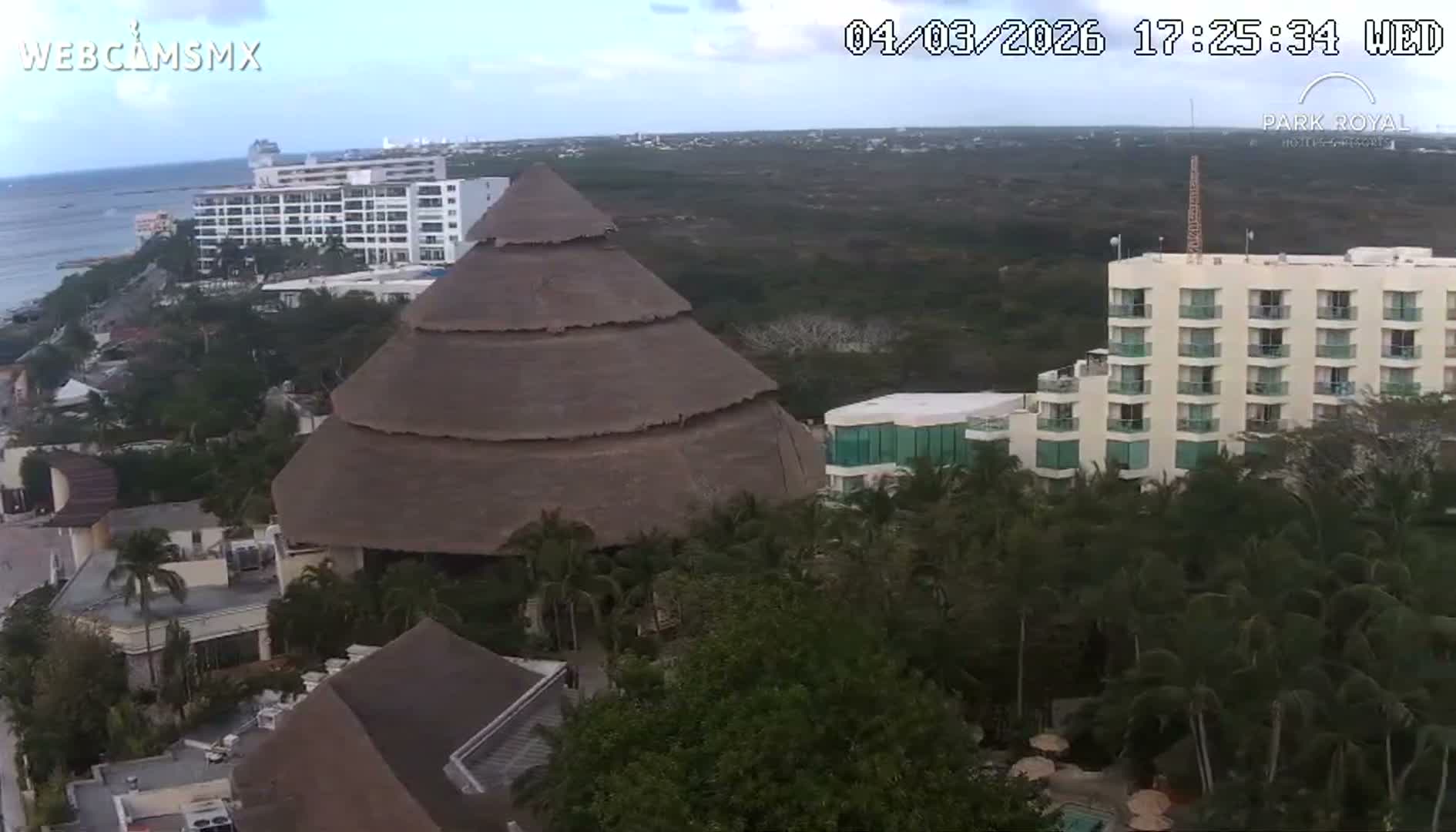 Cozumel Coast & City Skyline Live Cam - San Mugiel de Cozumel, Municipio de Cozumel, Quintana Roo, Mexico