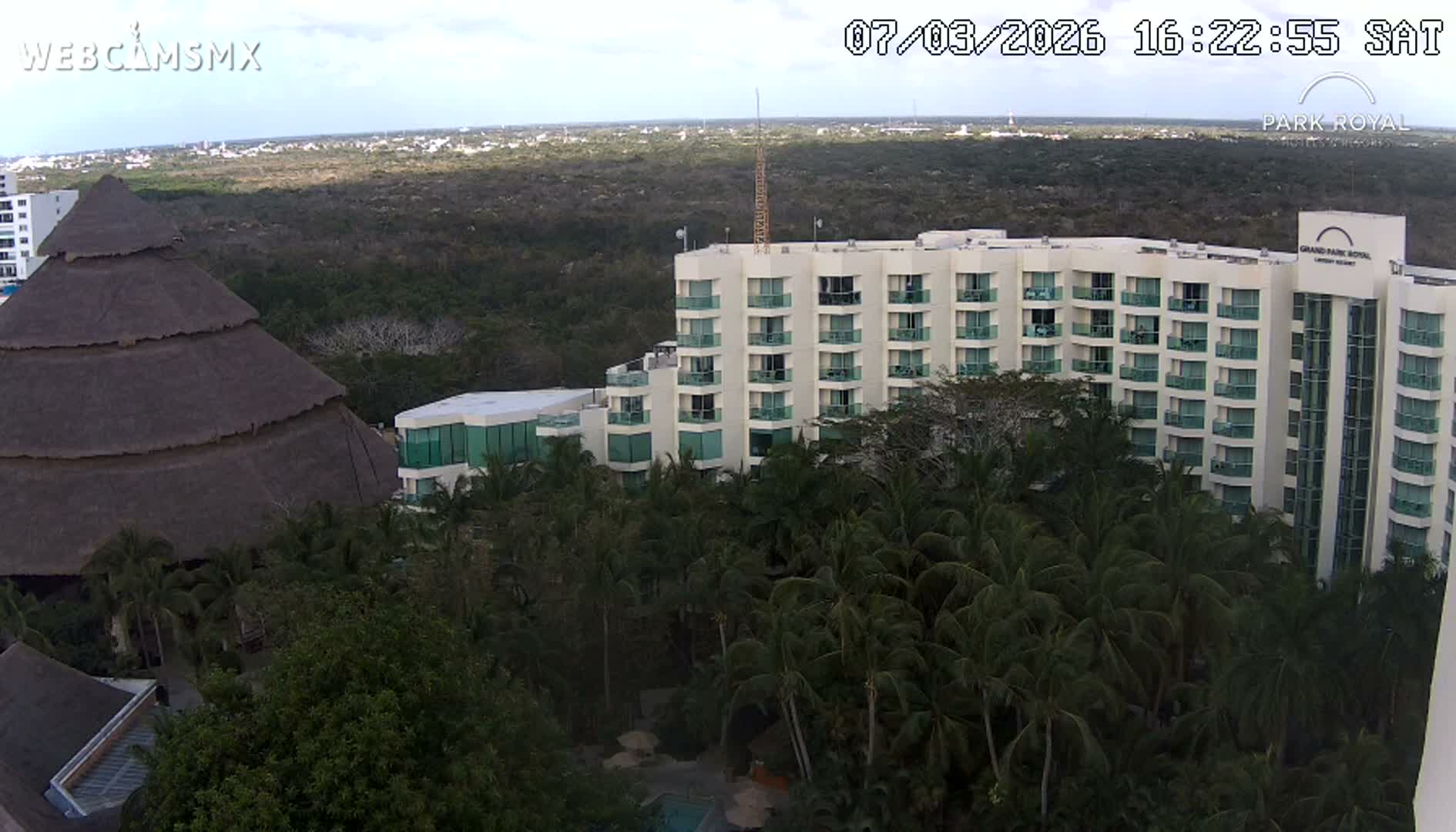 Cozumel Coast & City Skyline Live Cam - San Mugiel de Cozumel, Municipio de Cozumel, Quintana Roo, Mexico