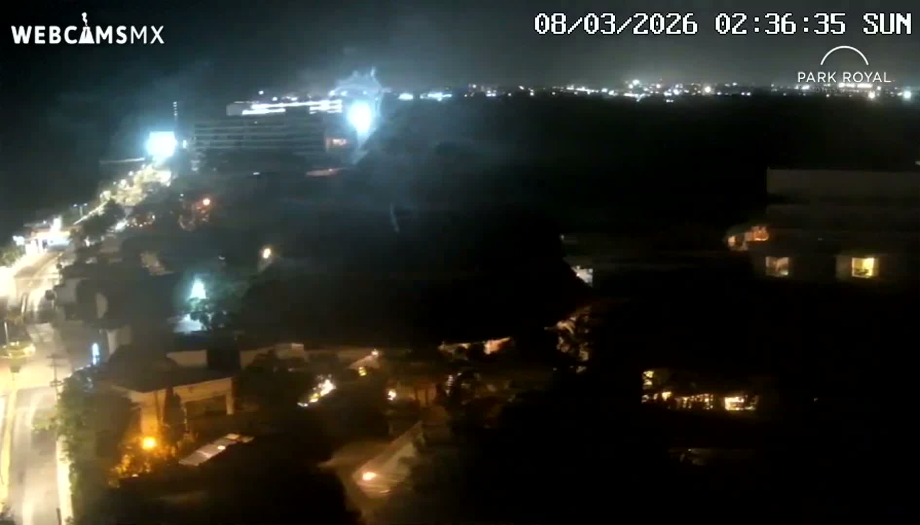 Cozumel Coast & City Skyline Live Cam - San Mugiel de Cozumel, Municipio de Cozumel, Quintana Roo, Mexico