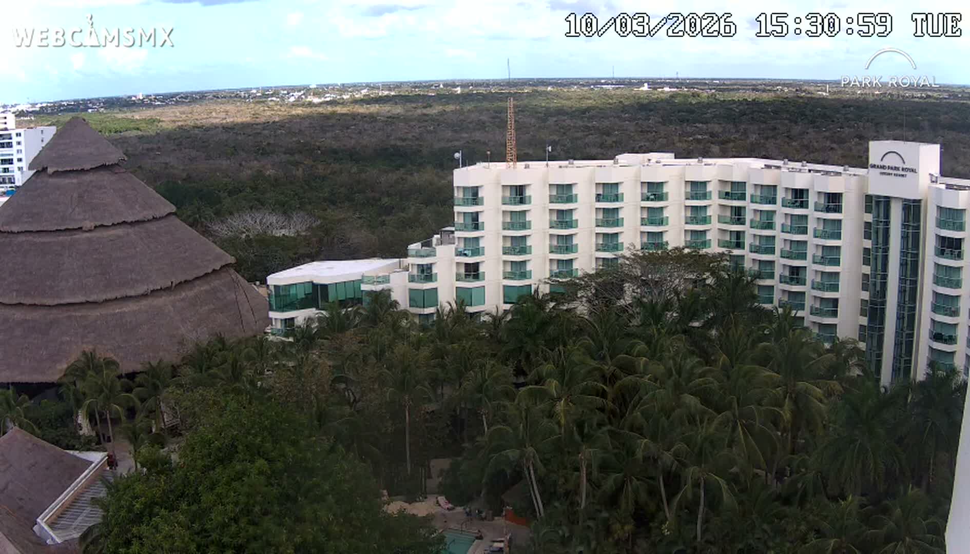 Cozumel Coast & City Skyline Live Cam - San Mugiel de Cozumel, Municipio de Cozumel, Quintana Roo, Mexico