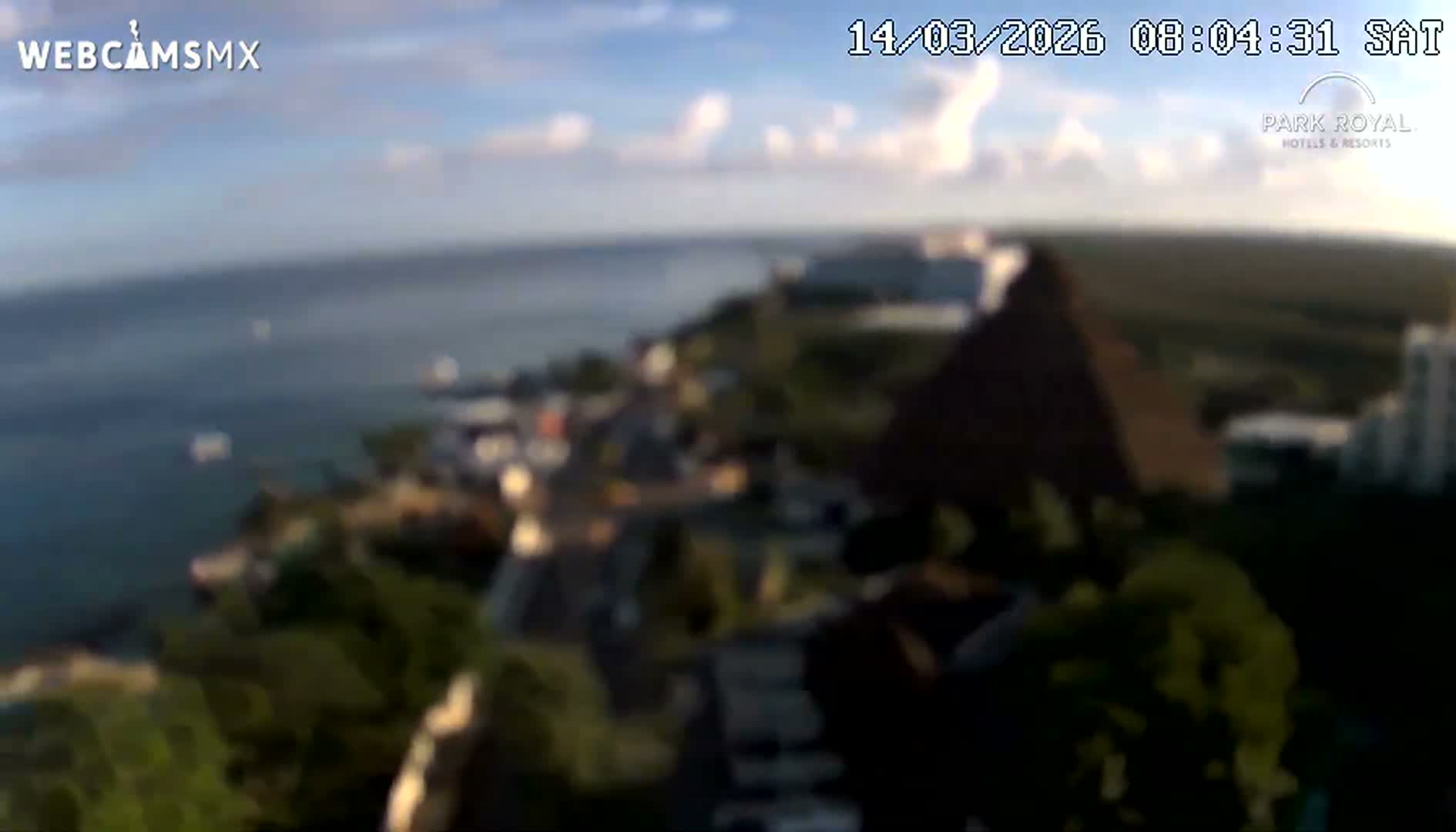 Cozumel Coast & City Skyline Live Cam - San Mugiel de Cozumel, Municipio de Cozumel, Quintana Roo, Mexico