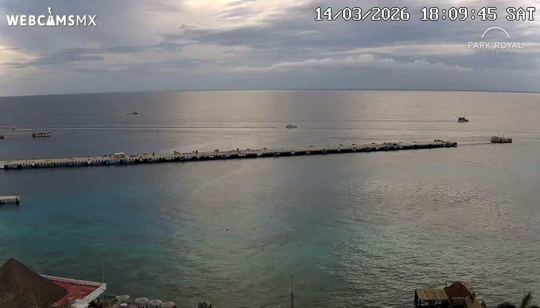 Cozumel Coast & City Skyline Live Cam - San Mugiel de Cozumel, Municipio de Cozumel, Quintana Roo, Mexico