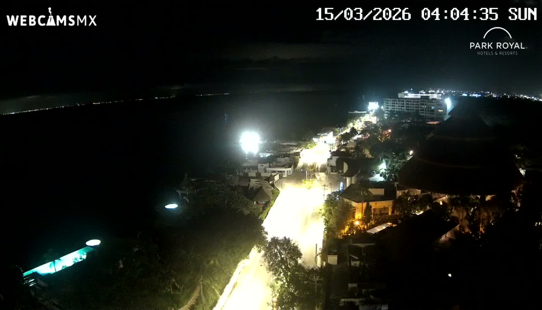 Cozumel Coast & City Skyline Live Cam - San Mugiel de Cozumel, Municipio de Cozumel, Quintana Roo, Mexico