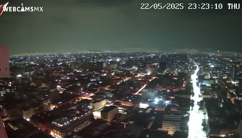 South View of Mexico City from Torre Latino Americana Tower PTZ  Live Cam - Cuauhtemoc, Ciudad de Mexico, Mexico