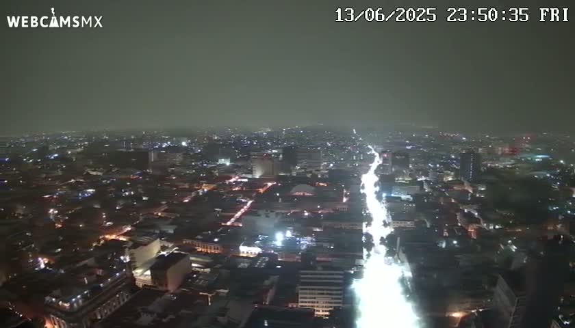 South View of Mexico City from Torre Latino Americana Tower PTZ  Live Cam - Cuauhtemoc, Ciudad de Mexico, Mexico