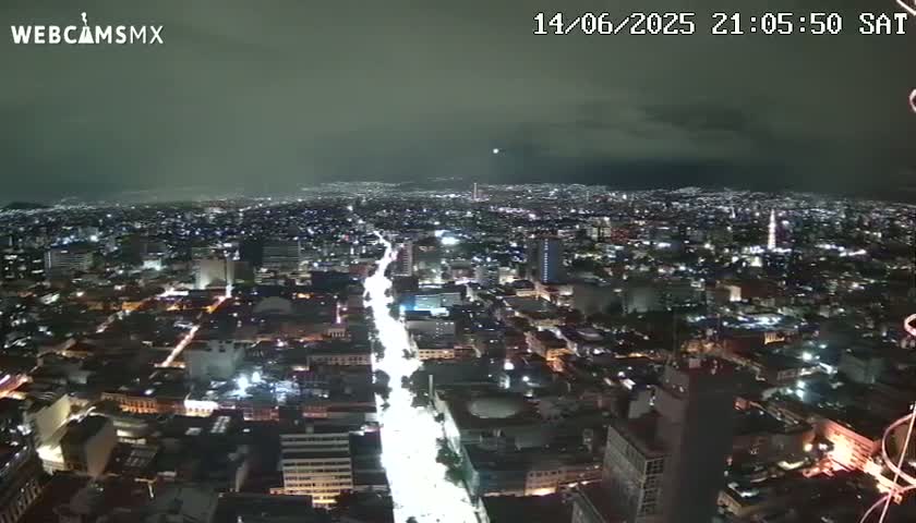 South View of Mexico City from Torre Latino Americana Tower PTZ  Live Cam - Cuauhtemoc, Ciudad de Mexico, Mexico
