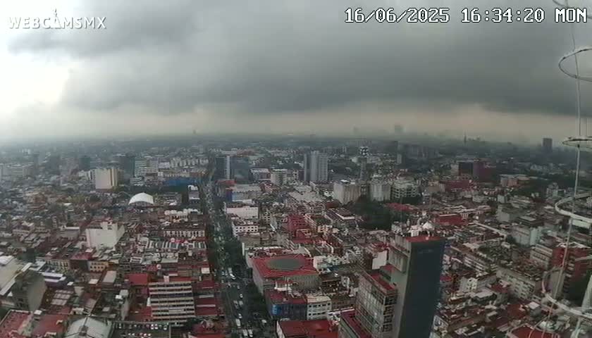 South View of Mexico City from Torre Latino Americana Tower PTZ  Live Cam - Cuauhtemoc, Ciudad de Mexico, Mexico