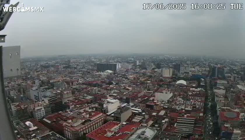 South View of Mexico City from Torre Latino Americana Tower PTZ  Live Cam - Cuauhtemoc, Ciudad de Mexico, Mexico
