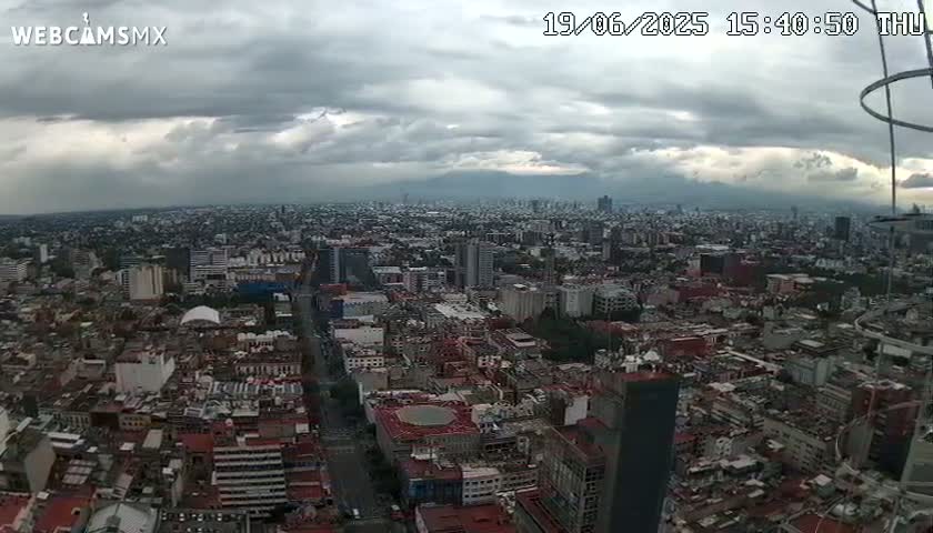South View of Mexico City from Torre Latino Americana Tower PTZ  Live Cam - Cuauhtemoc, Ciudad de Mexico, Mexico