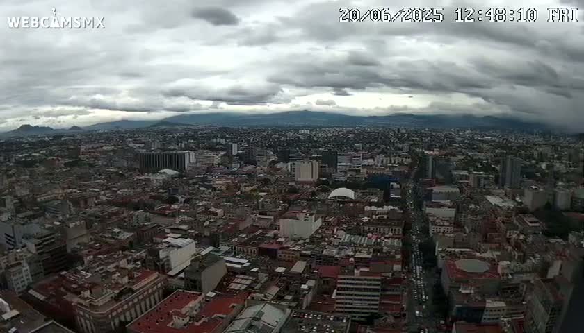 South View of Mexico City from Torre Latino Americana Tower PTZ  Live Cam - Cuauhtemoc, Ciudad de Mexico, Mexico