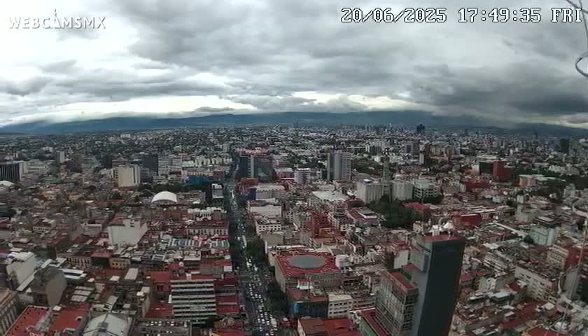 South View of Mexico City from Torre Latino Americana Tower PTZ  Live Cam - Cuauhtemoc, Ciudad de Mexico, Mexico