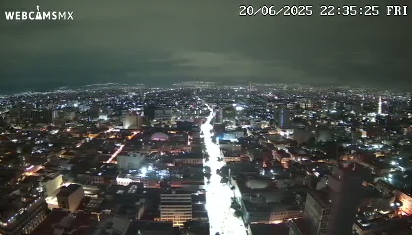 South View of Mexico City from Torre Latino Americana Tower PTZ  Live Cam - Cuauhtemoc, Ciudad de Mexico, Mexico
